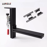 Pièces usinées CNC en aluminium 4080, cadre d'extrusion en aluminium anodisé noir, support de bureau pour joystick et accélérateur de simulateur de vol
