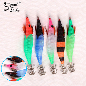 SquidDuke Japon Glitter tissu <span class=keywords><strong>2</strong></span>.5 # EGI Squid Jig bois crevettes calmar crochet leurre seiche eau salée pêche leurre nager appâts - Product Image 1