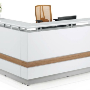 Pvc Material and Chair Front <b>Desk</b> Designs Modern Office Reception Area - Product Image 2