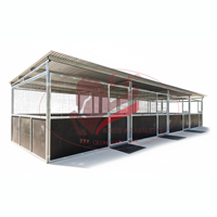 Box pour chevaux portables et mobiles avec toit, série de luxe durable en acier, pour écuries temporaires