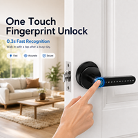 Aluminiumlegering Fabrieksprijs Vingerafdrukdeurslot Smart Home Security Tuya BLE Wachtwoord Sleutelkaart voor kantoorbeveiligingspoort