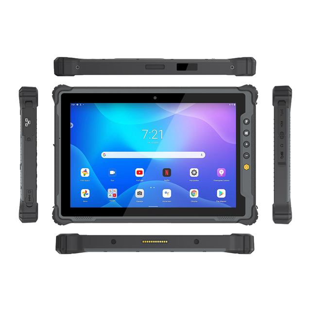 Factory 8 Inch Octa Core Android Industrial Tablet 1000 Nits 2D Barcode Scanner RJ45 RS232 Removable Battery SSD Rugged PC 5G