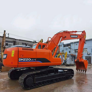 Excavatrice sur chenilles Doosan Dh220lc-7 de 22 tonnes, équipement lourd d'occasion, couleur orange - Product Image 4
