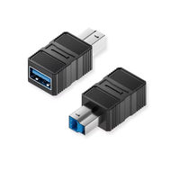 Adaptateur USB-B 3.0 vers Type-C professionnel noir 5 Gbps, charge rapide, connecteur pour appareil photo et imprimante, boîtier pour disque dur