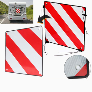 Panneau en aluminium Italie Espagne 50 réfléchissant rouge/blanc pour supports arrière/supports de vélo pour voitures et camping - Product Image 2