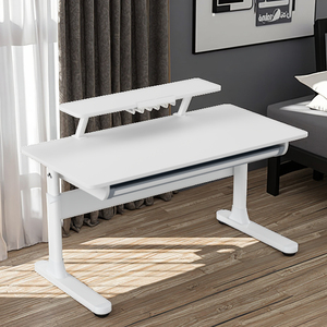 Bàn văn phòng tại nhà phong cách công nghiệp với giá sách có thể điều chỉnh lắp ráp nhanh thiết kế khung kim loại viết bảng tính năng lưu trữ - Product Image 1