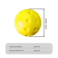 Balles de pickleball silencieuses en mousse PU, souples, avec la dernière technologie d'amortissement du bruit, imperméables, 30g, pour tous les âges