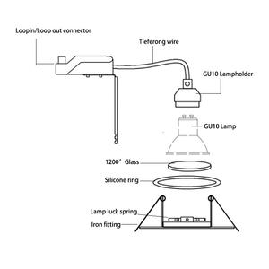 Downlight GU10 Évolutif IP65 à Conception Ouverte, Résistant au Feu, Rond, Nickel Satiné avec Protection Isolante pour Découpes de 70-100mm - Product Image 5