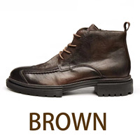Bottes Chelsea mi-mollet pour hommes en cuir véritable et caoutchouc, fermeture éclair, fabrication artisanale, collection 2026 (tailles 38-48)