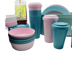 Robuster BPA-freier RPET-Becher, Geschirr aus recyceltem Kunststoff, Picknick-Set, umwelt freundliches Geschirr