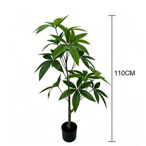 Artificial <b>Plant</b> Money Tree Simulation Large Green Leaves Home Decoration <b>Plastic</b> Potted Landscape Bionic <b>Plant</b> Fortune Tree - Product Image 2