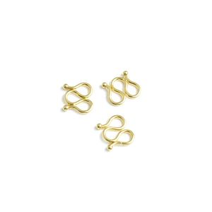Boucles en forme de W et de S en acier inoxydable pour la fabrication de colliers, accessoires de bijoux DIY, formes variées, finition plaquée - Product Image 3