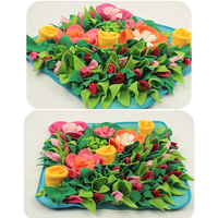Tapis de recherche de friandises en peluche pour chien de 50 cm, pour la stimulation olfactive et la recherche de nourriture