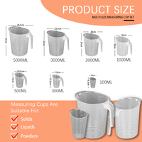 Ensemble d'outils de mesure numérique Offre Spéciale nourriture/eau tasses à mesurer en plastique transparent durable cruche pour la maison hôtel cuisine ou Bar