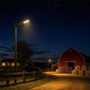 Direkt vom Hersteller IP66-Zertifizierte 5-Jahres-Garantie LED-Straßenleuchte 180lm/W Bridgelux SMD 2835 All-in-One Outdoor Solar-Straßenleuchte - Product Image 1