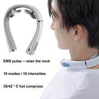 Produits les plus vendus 2026 Nouveau masseur cervical portable mini en forme de U à impulsions électriques EMS avec fonction chauffante