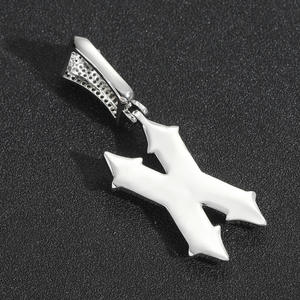 BES Hip-Hop Zircon Brass Burr Letter Collar con colgante de A-Z Iced Out Custom 26 Mayúsculas Letra inglesa Collar Colgante Joyería - Product Image 6