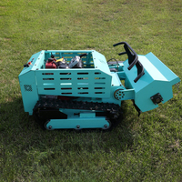 Tondeuse à gazon RC tout-terrain à chenilles en caoutchouc de 600/800/1000/1200 mm, diesel, pour désherbage agricole en pente – Meilleures ventes
