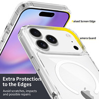 Coque magnétique transparente antichoc durable pour iPhone 17 Pro Max en stock