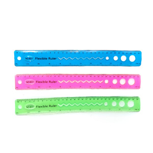 Regla Flexible de PVC de 12 Pulgadas, Creativa, Segura, de Plástico Suave, Material Escolar para Niños y Adultos - Product Image 2