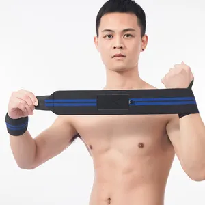 Özel baskı elastik spor ayarlanabilir kayış kaldırma toptan spor el çözgü bilek Brace destek Wrap