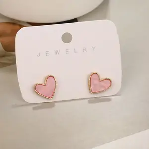 Fashion Mini Stud Earrings Female Small Heart-shaped Earrings Cute Romantic Stud Earrings For Women