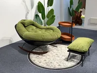 Fauteuil inclinable à bascule pour salon, canapé familial pour personne paresseuse, chaise longue décontractée individuelle pour balcon avec repose-pieds