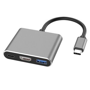 Type-C <strong>3</strong>-<strong>in</strong>-1 Aluminium Alloy Docking Station 4K Resolution DP 100W Charging 5Gbps USB <strong>3</strong>.0 <strong>SD</strong> for Mobile Phones Laptops Stock - Product Image 1