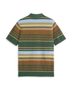 Camiseta informal personalizada, camisa al por mayor, Polo de manga corta de algodón transpirable a rayas, Polo de punto para hombre con cuello - Product Image 2