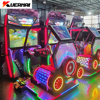 Simulateur de course de voitures à monnayeur en gros avec garantie d'un an, en PVC, alimentation 110/220V - Crazy Car Race Simulator