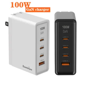 100w smart gan charger 3C1A 4 port mini usb c wall charger 120w
