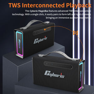 ลำโพงไร้สายพกพา Cyboris T15 เสียงเบสหนักแน่น กันน้ำระดับ IPX6 พร้อมหูหิ้ว รองรับ TF/AUX/TWS แบตเตอรี่ใช้งานได้นาน เหมาะสำหรับกิจกรรมกลางแจ้งและการเดินทาง - Product Image 5