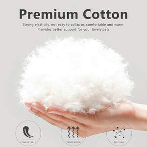 Cama de felpa de lujo para perros, lavable, extraíble, mediana, personalizada, redonda, ecológica, impermeable, de piel sintética, 80cm - Product Image 6