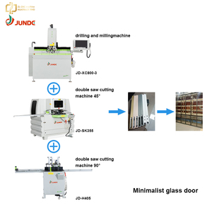 JUNDE Compact 9.8KW CNC Drilling and Milling Machine Aluminum Wood PVC Window Door Making Machine Set - Product Image 3
