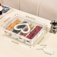 Bac de congélation moderne robuste en PET et PP, sans BPA, pour stockage alimentaire, organisateur de réfrigérateur, avec joint d'étanchéité, empilable, grande capacité