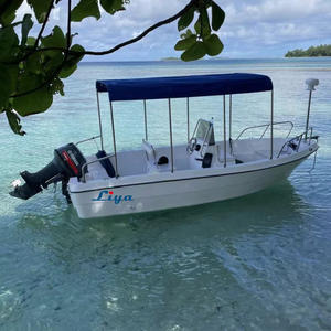 Bateaux de pêche commerciaux Liya 17t 19ft 22ft 25ft en fibre de verre, bateau à console centrale à coque haute avec accessoires de pêche - Product Image 6