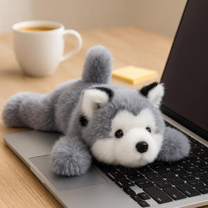 Adorabile Peluche Husky, Morbido Giocattolo a Forma di <span class=keywords><strong>Lupo</strong></span> per Bambini e Adulti, Borsa Beanie Personalizzata, Luccioli di Peluche Ecologici - Product Image 2