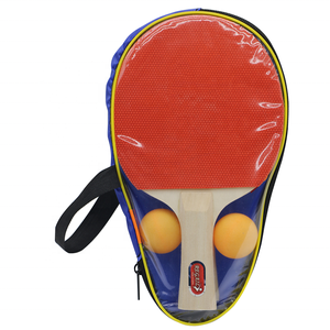 Ensemble de raquettes de tennis de table AA-09 de 8mm, 2 bonnes balles rebondissantes 2 battes de <span class=keywords><strong>ping</strong></span>-<span class=keywords><strong>pong</strong></span> comprennent un sac pouvant être le <span class=keywords><strong>logo</strong></span> et l'emballage des douanes - Product Image 1