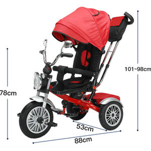 Tricycle à pousser pour bébé 4 en 1 Enfants Enfants 3 roues avec contrôle parental Kiddo Bébé Enfants Tricycle <span class=keywords><strong>ou</strong></span> Enfants âgés de 1 à 7 ans - Product Image 5