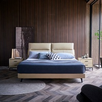 Tête de lit en cuir capitonnée réglable de luxe au design moderne et simple, disponible en tailles simple/queen/king - Vente en gros