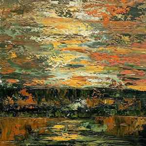 Peinture abstraite de paysage de haute qualité, peinte à la main, sur toile, pour la <span class=keywords><strong>décoration</strong></span> intérieure de maison de campagne ou de <span class=keywords><strong>chambre</strong></span>. - Product Image 2