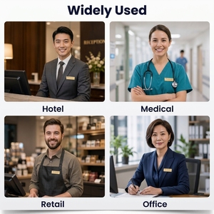 Tarjetas de Identificación al por Mayor, Tarjetas de Identificación Personalizadas con Pin de Seguridad Ovalado, Tarjetas de Identificación para Hogares de Ancianos, Centros de Atención Comunitaria, Personal de Hospitales - Product Image 2