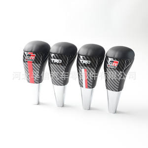Poignée de levier de vitesse Trd Gr Sport pour Toyota Land Cruiser, en cuir PU et fibre de carbone, design ergonomique - Product Image 1
