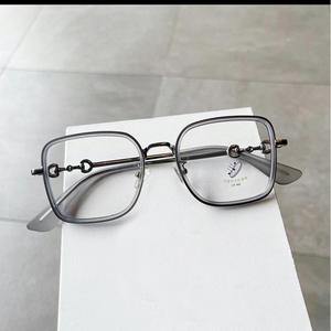 Lunettes de vue carrées de marque D, verres PC anti-lumière bleue, unisexe, taille moyenne S5 21050, origine Taizhou - Product Image 4