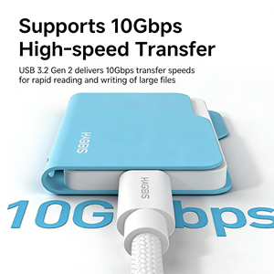 Boîtier SSD M.2 en aluminium Hagibis, style dossier, USB 3.2 Gen2 (10 Gbps), <span class=keywords><strong>NVMe</strong></span> PCI-E, boîtier de lecteur <span class=keywords><strong>externe</strong></span> pour ordinateur portable - Product Image 4