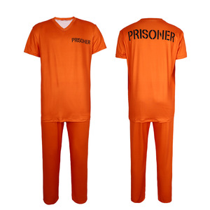 Disfraz de uniforme de prisión naranja D.O.C. con estampado trasero, traje de cosplay para Halloween, ropa de escenario, talla adulto - Product Image 2