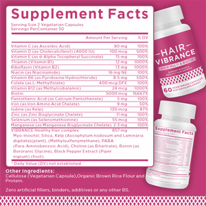 卸売価格 ヘアビーガンビタミンカプセル ビタミンCとビオチン配合で美しく輝く髪へ 女性と男性のための髪と爪のサプリメントカプセル - Product Image 2