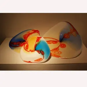 New Arrival Wall Hanger Living Room Modern Colorful Murano Glass Decorative Plate Wall Mount