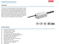 MOSO X6E-240M240 240W 130-240V 1.0-1.5A IP67 AC-DC Lampu Sorot Output Tunggal LED Driver 0-10V PWM Timer Dimmable Power Supply