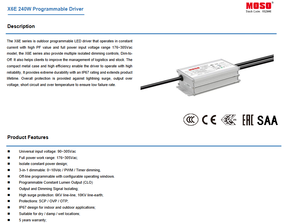MOSO X6E-240M240 240W 130-240V 1.0-1.5A IP67 <b>LED</b> <b>Driver</b> 0-10V PWM Timer <b>Dimmable</b> <b>LED</b> Light Power Supply - Product Image 2